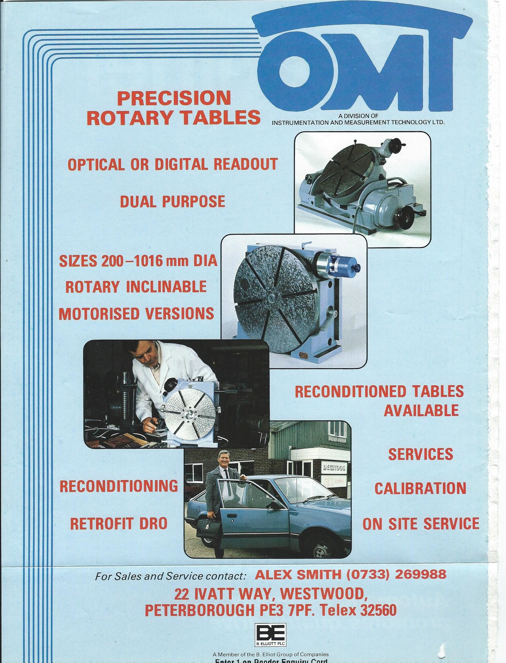 Optical Measuring Tools Ltd. (OMT) NEWALL ENGINEERING 1900 to 1988