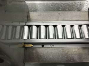 Measuring Machine - some of the spacing rollers